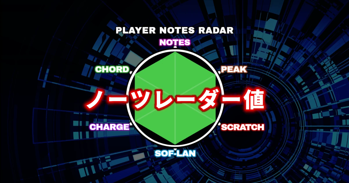 beatmaniaIIDX ノーツレーダー値